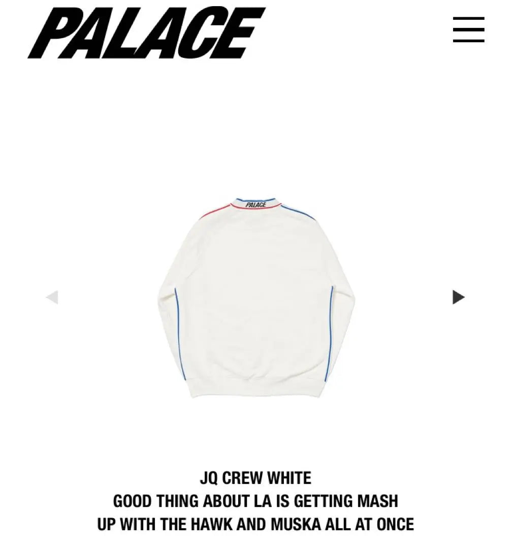 [Used] palace JQ CREW sweatshirt [M size]