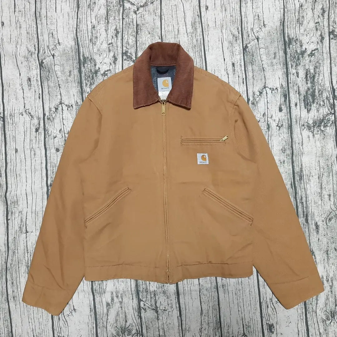 Chaqueta Carhartt Detroit de 36 pulgadas, color marrón camello y marrón magnífico