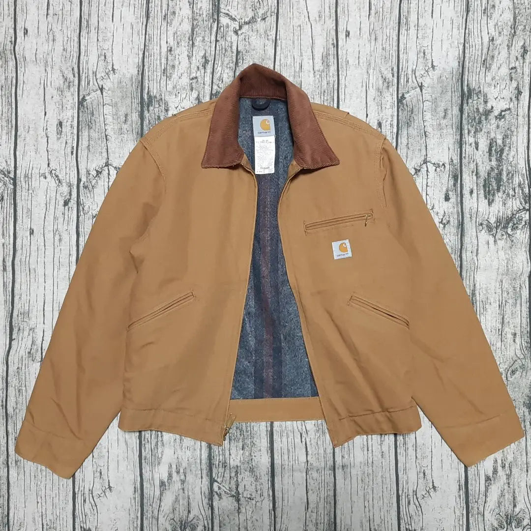 Chaqueta Carhartt Detroit de 36 pulgadas, color marrón camello y marrón magnífico