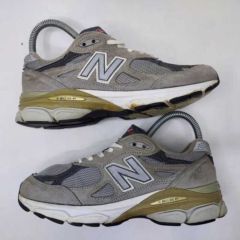 [Rango B] Fabricado en EE. UU. (9401) 22,5 cm New Balance 990 gris