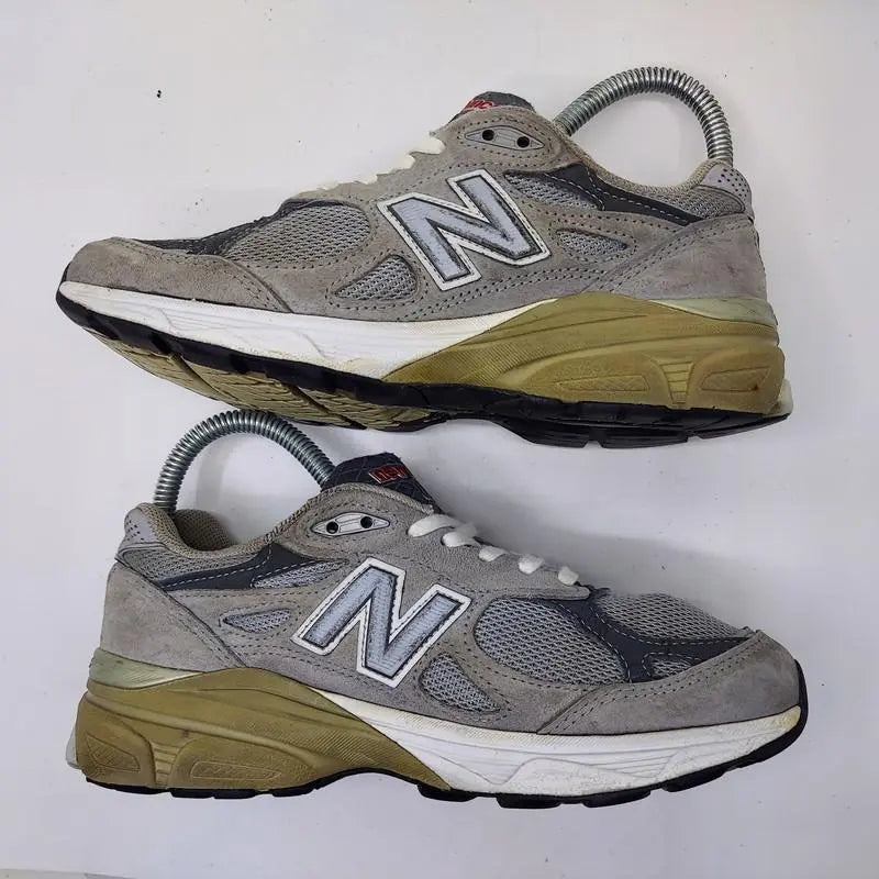 [Rango B] Fabricado en EE. UU. (9401) 22,5 cm New Balance 990 gris