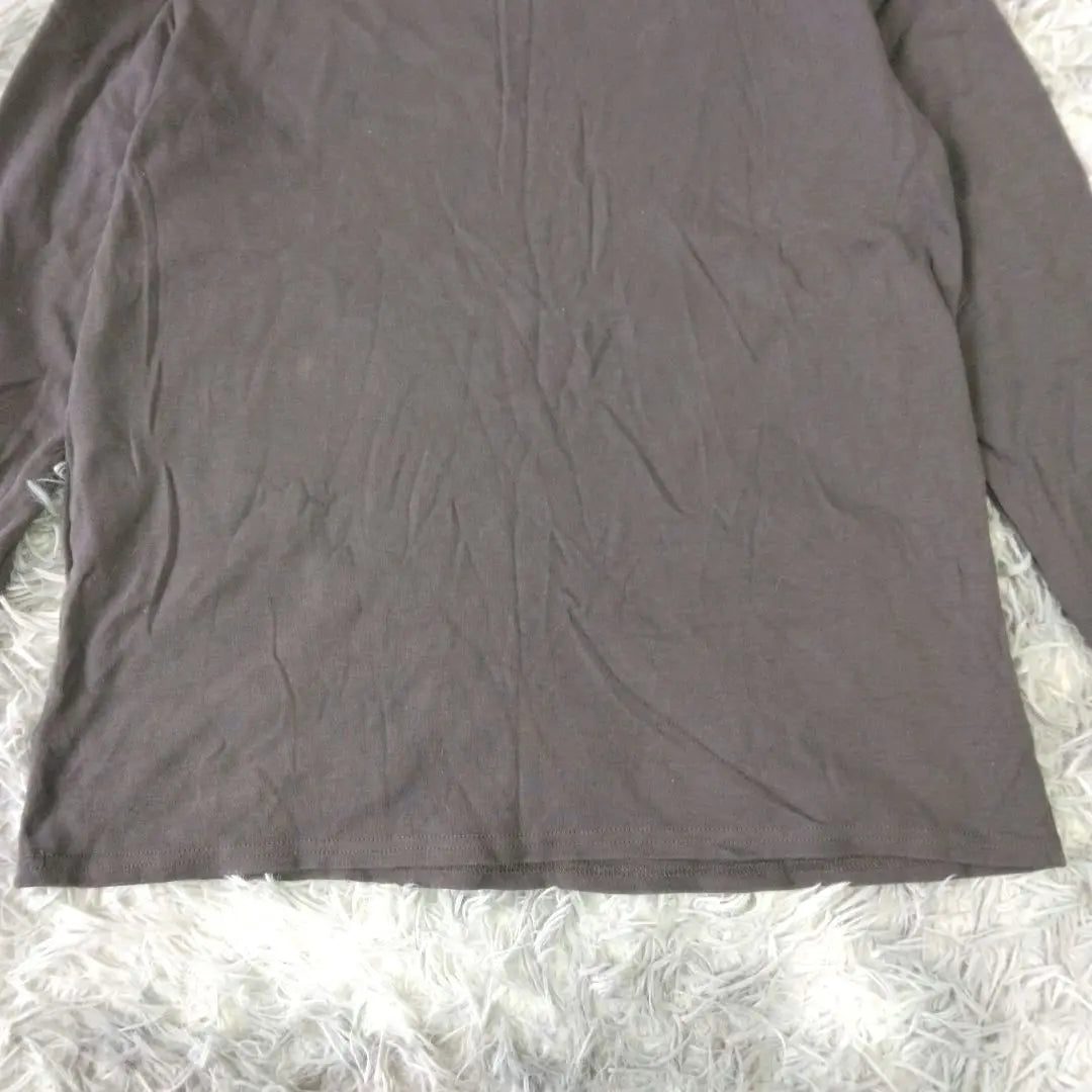 [Ranan] Dark Gray Long Sleeve T-Shirt (L) Large Size 100% Cotton