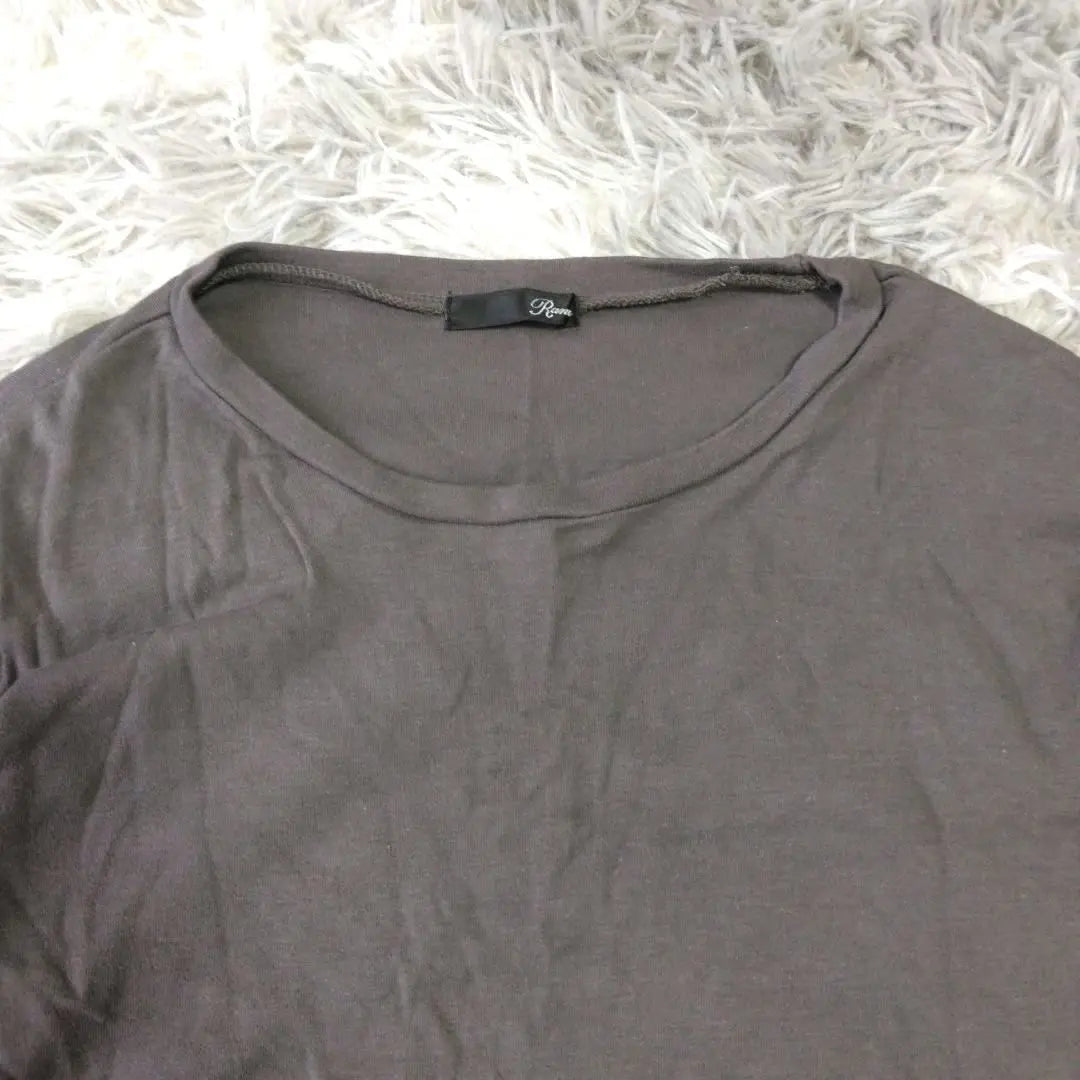 [Ranan] Dark Gray Long Sleeve T-Shirt (L) Large Size 100% Cotton