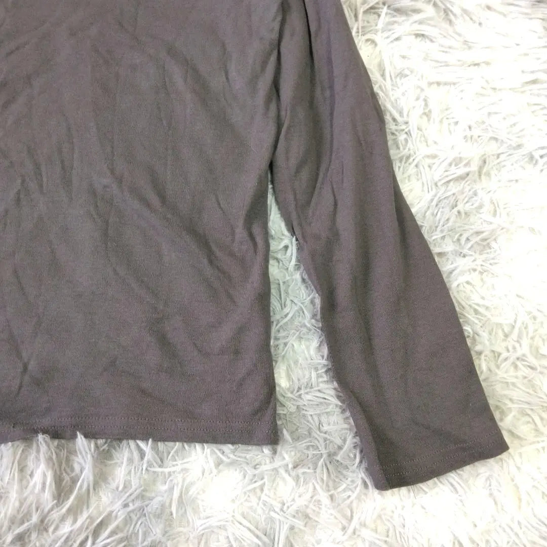 [Ranan] Dark Gray Long Sleeve T-Shirt (L) Large Size 100% Cotton