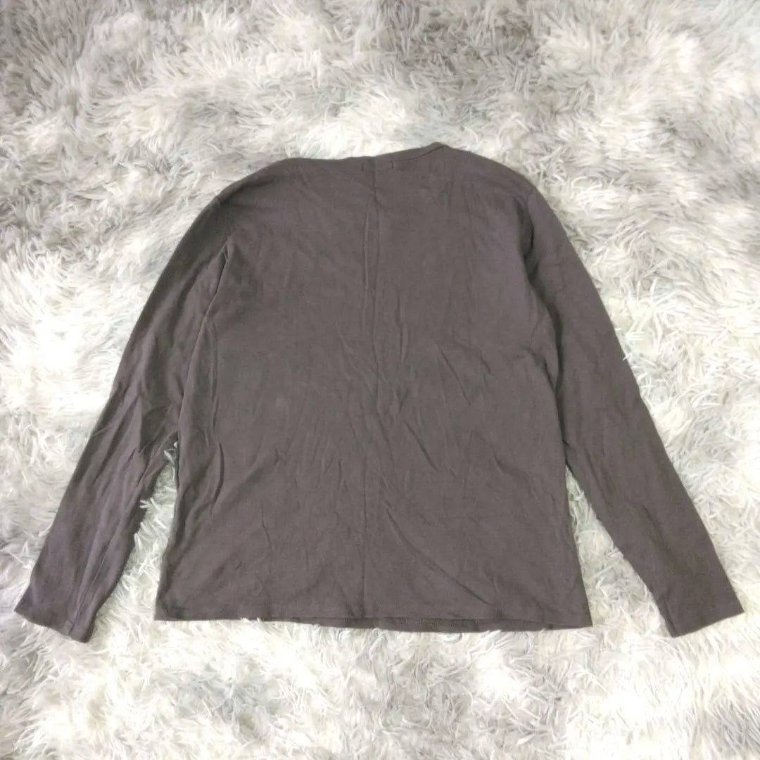 [Ranan] Dark Gray Long Sleeve T-Shirt (L) Large Size 100% Cotton