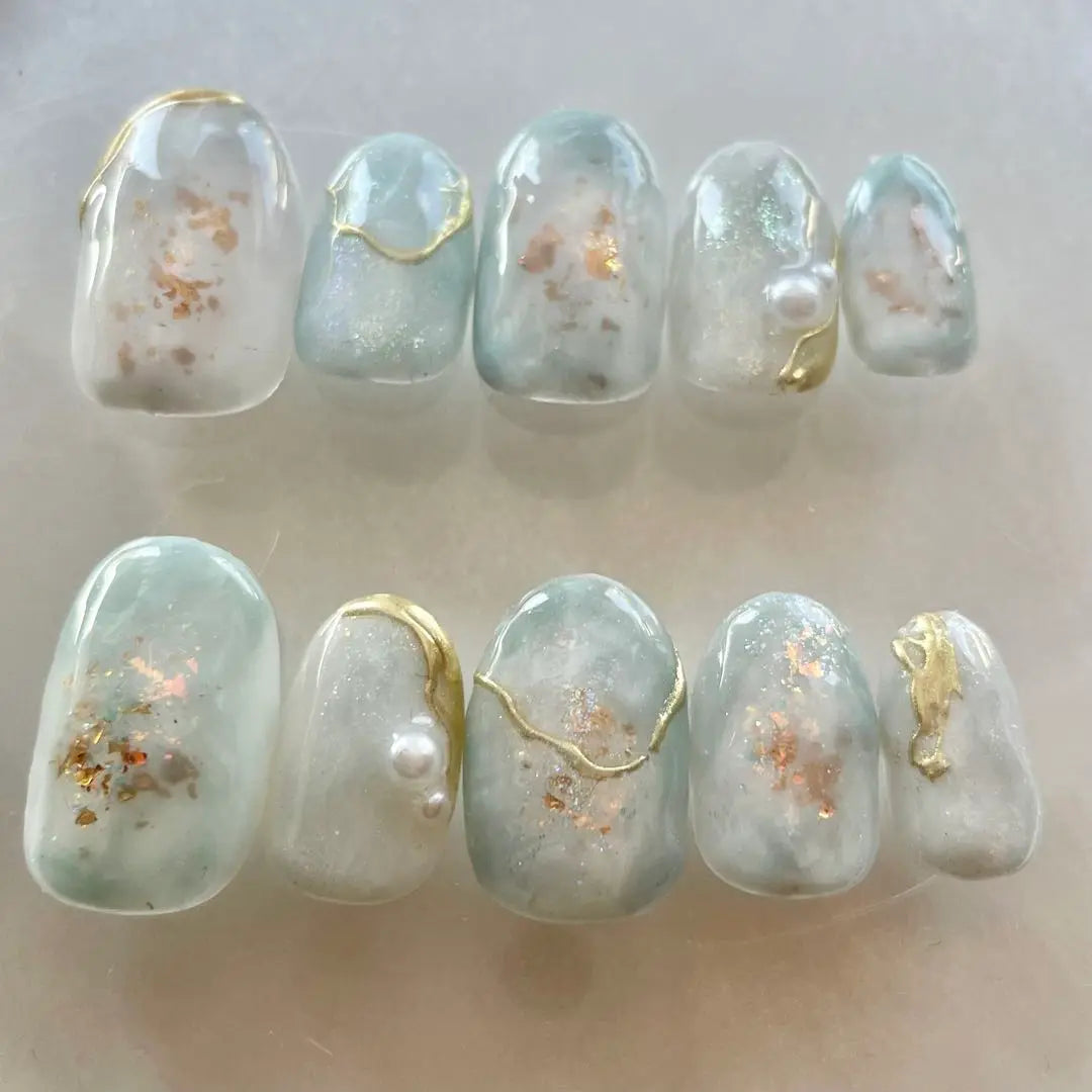 [Size Order] Mist Sky Nuance Nail Tip