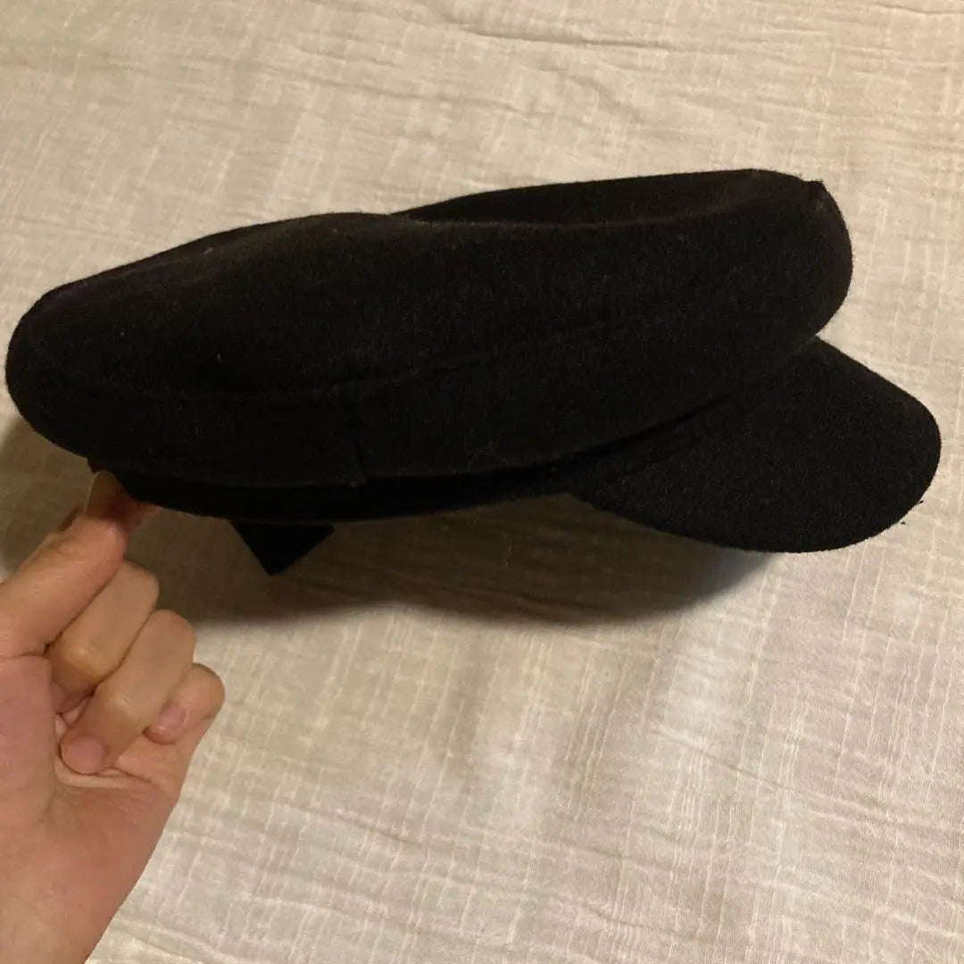 ZARA Warm Hat Marine Cap Wool Black Casquette