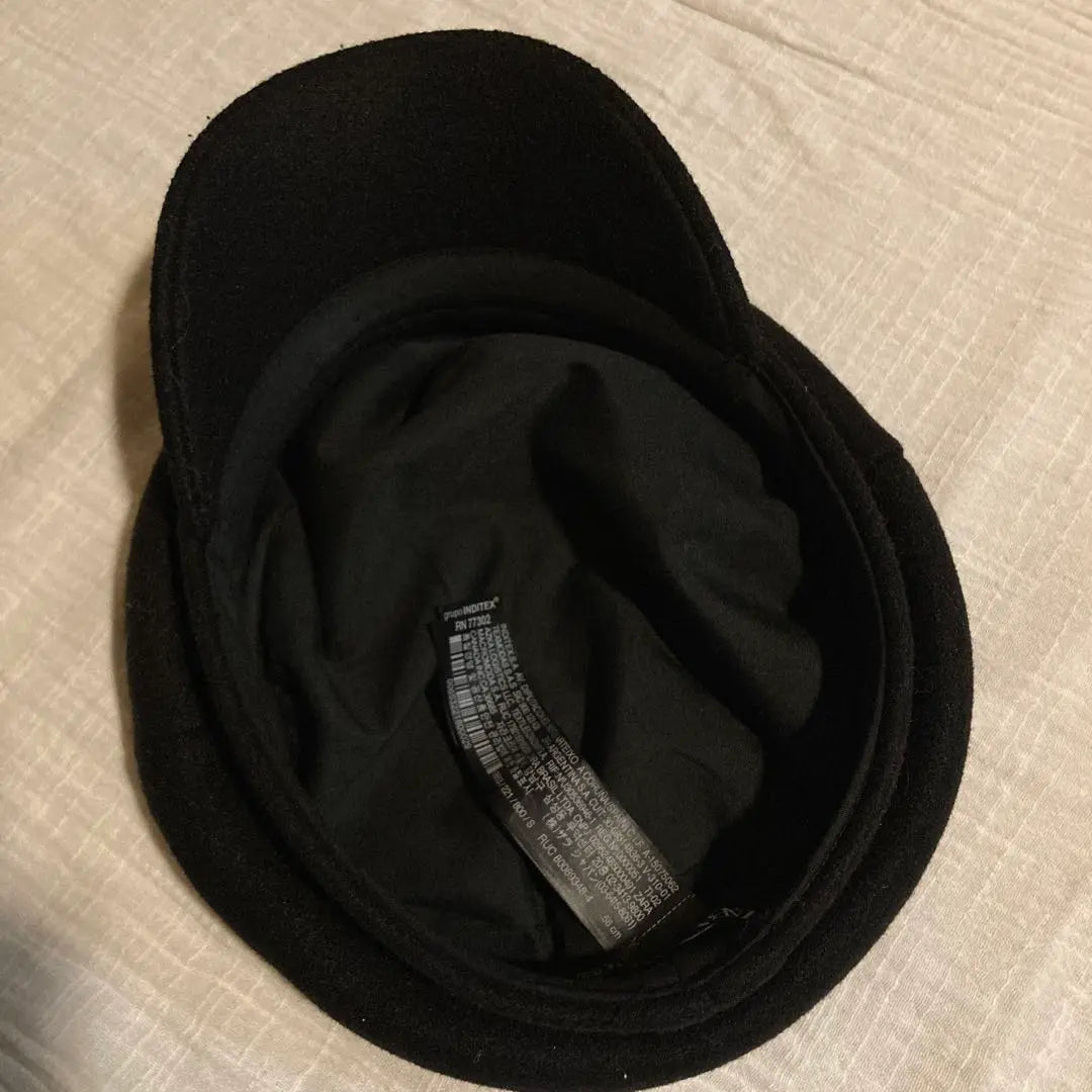 ZARA Warm Hat Marine Cap Wool Black Casquette