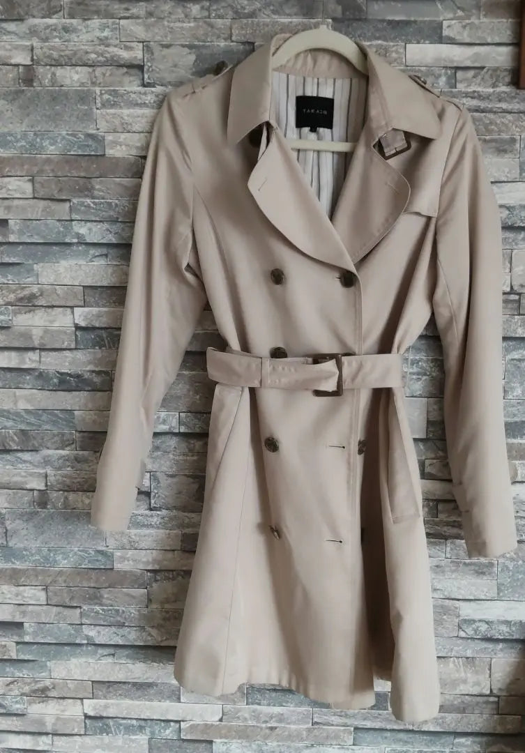 Job hunting, entrance ceremony, employment ceremony trench coat L Takakyu Beige Unisex