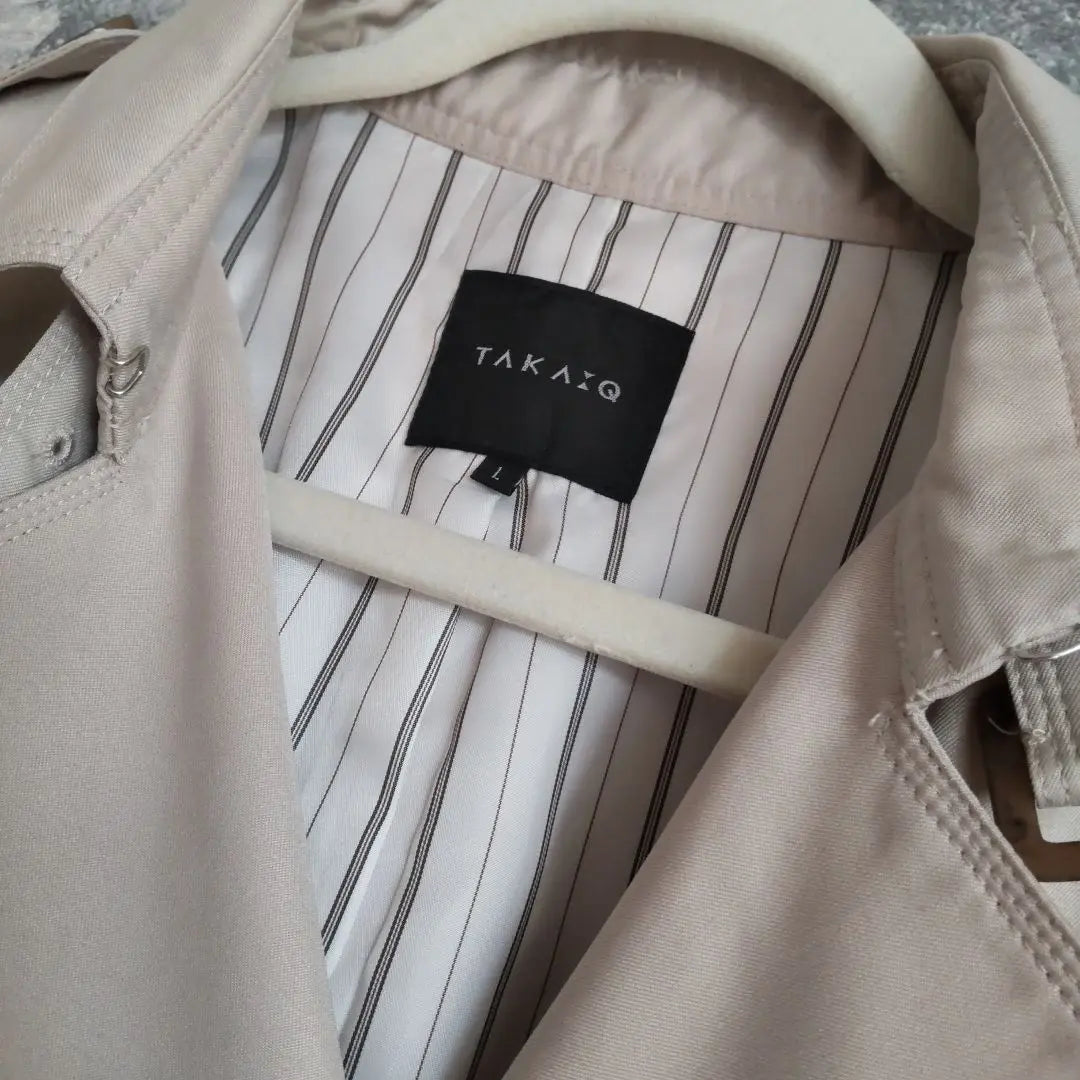 Job hunting, entrance ceremony, employment ceremony trench coat L Takakyu Beige Unisex