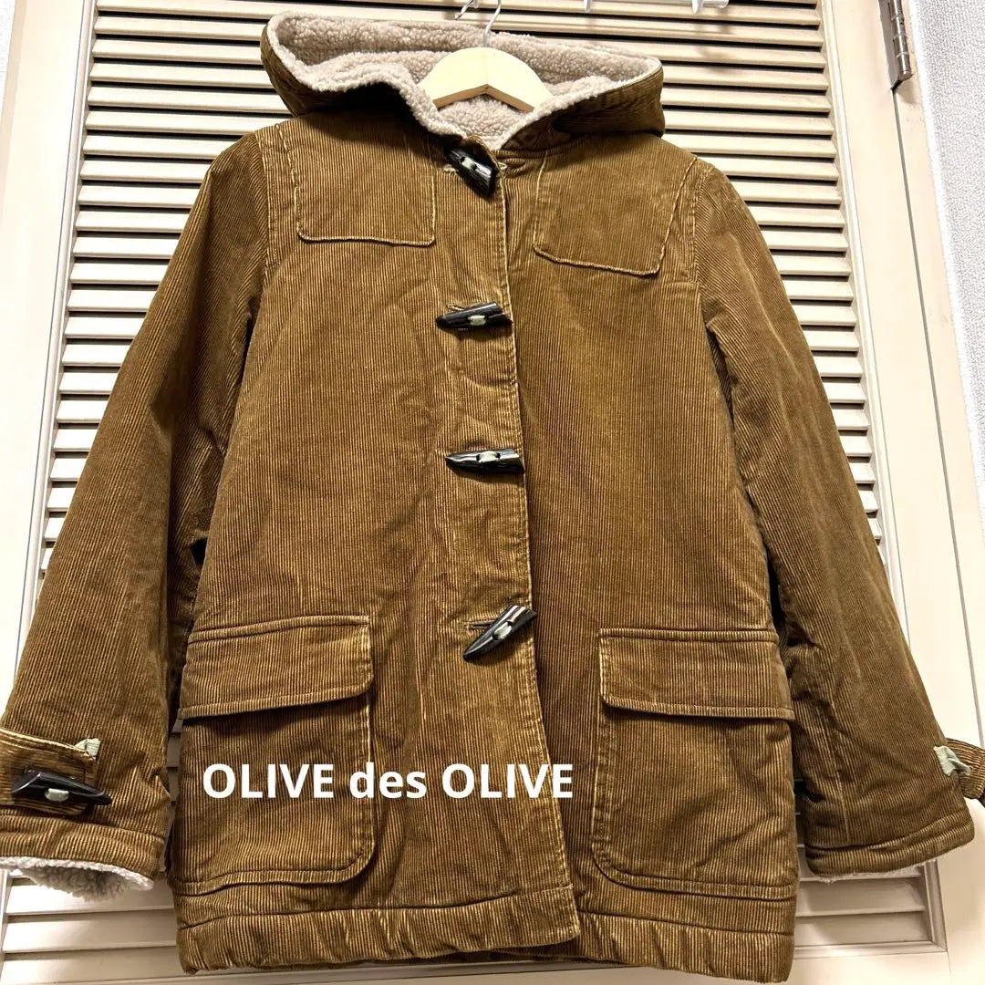 OLIVE DES OLIVE Duffle Coat Brown Corduroy 46