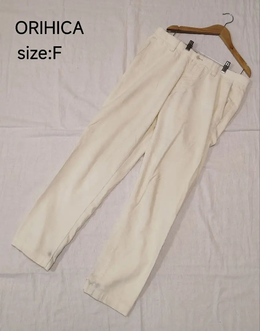 ORIHICA Pants Corduroy Sturdy Off-White Autumn/Winter [71]