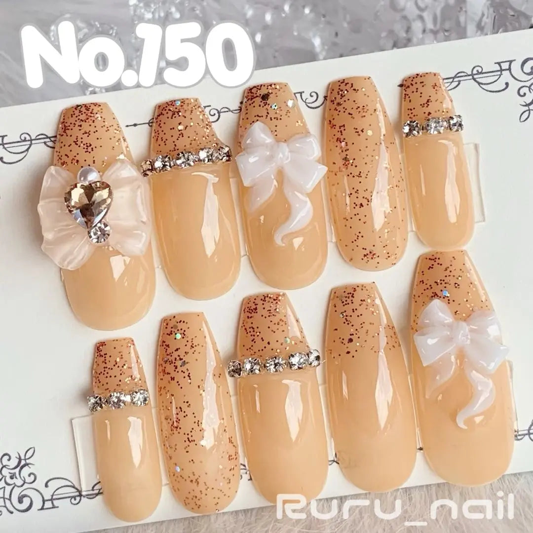 Chip de uñas ❤︎ Mina producida en masa de color naranja puro | ネイルチップ❤︎シアーオレンジ 量産型地雷韓国ワンホン