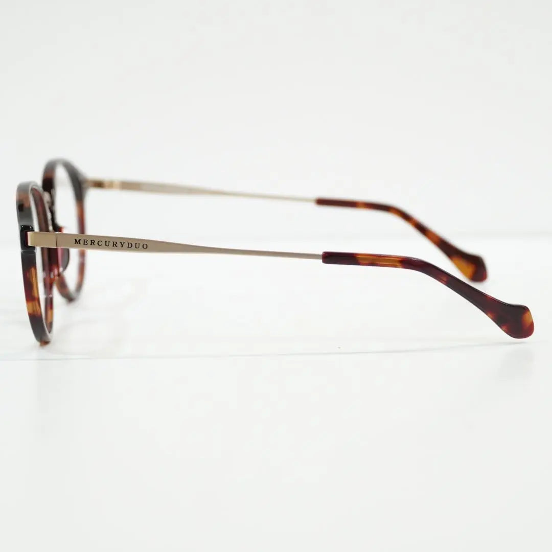 Brand new, unused MERCURYDUO brown pattern gold glasses frame large lens