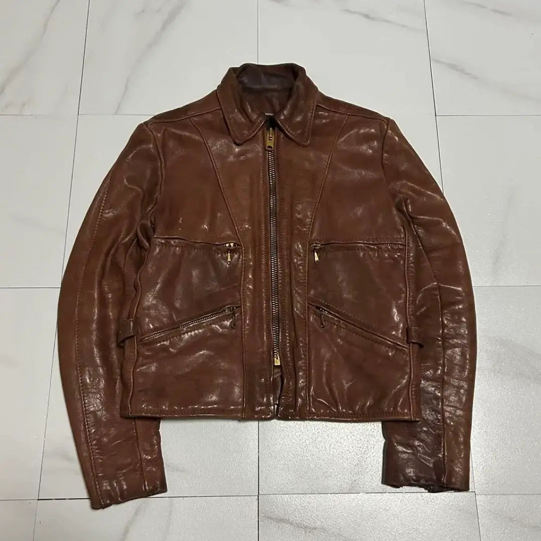 70s vintage VANSON leather jacket model F