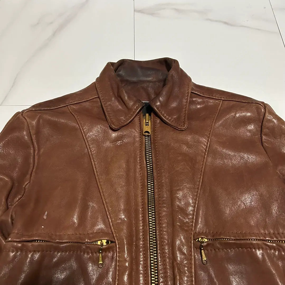 70s vintage VANSON leather jacket model F