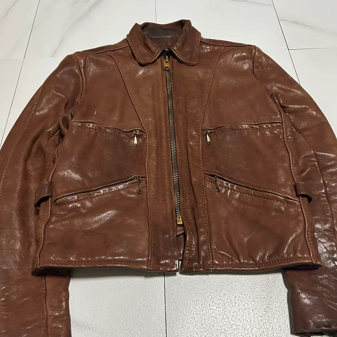 70s vintage VANSON leather jacket model F