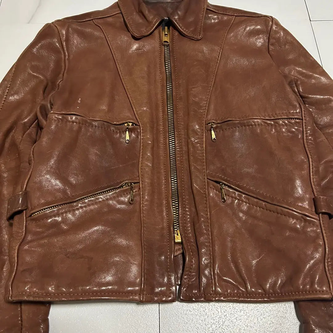 70s vintage VANSON leather jacket model F