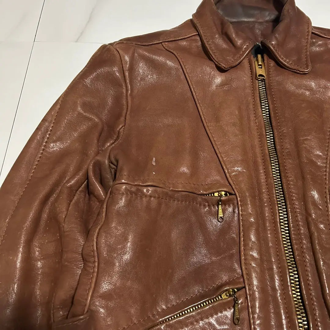 70s vintage VANSON leather jacket model F