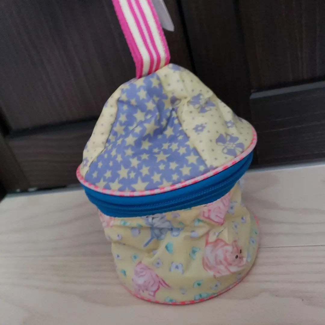 ♥️fafa♥️Unused Tag Tent Mug Pouch Yellow Cat Pattern