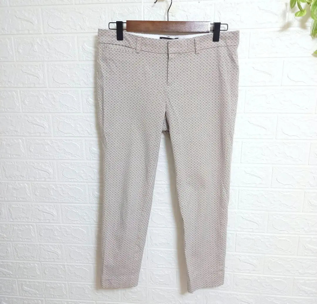 [Banana Republic] Cropped pants (size 4) All-over pattern Office casual Cotton blend