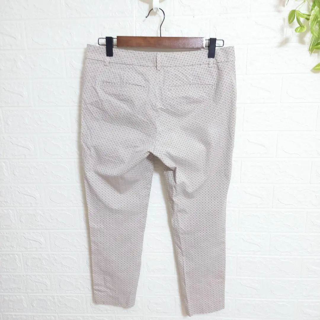 [Banana Republic] Cropped pants (size 4) All-over pattern Office casual Cotton blend