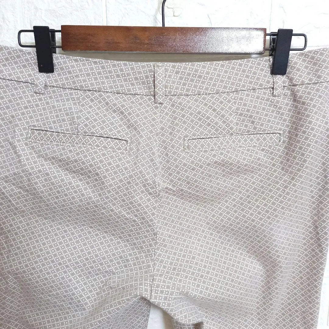 [Banana Republic] Cropped pants (size 4) All-over pattern Office casual Cotton blend