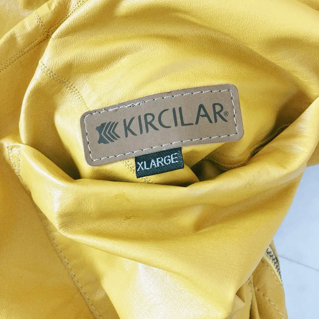 Rare Kircilar Coat Turkish Leather XL Yellow