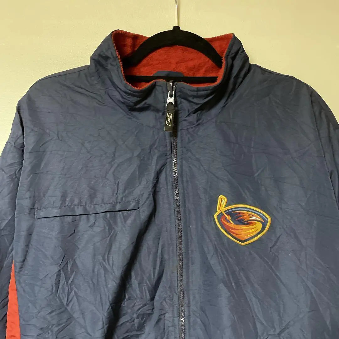 Reebok Nylon Jacket Navy Zip-Up 2XL 3L NHL