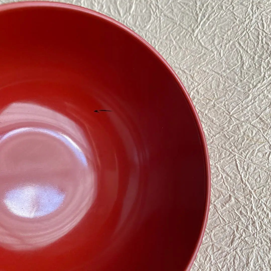 Lacquerware, lacquered soup bowl, soup bowl, with lid, vermilion lacquered for 4 guests, cute bowl, Hinamatsuri celebration meal