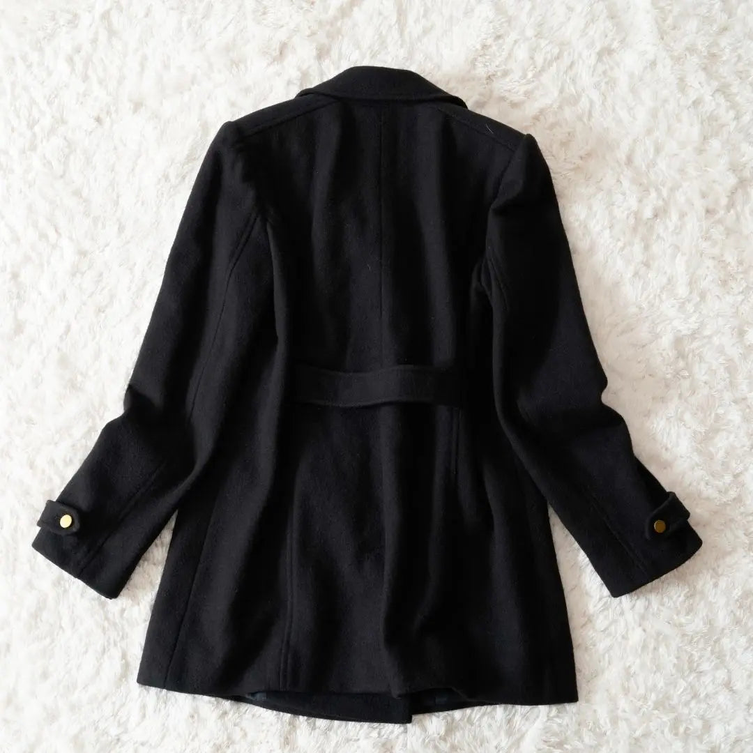 TORY BURCH Peacoat Wool Black Gold Button M