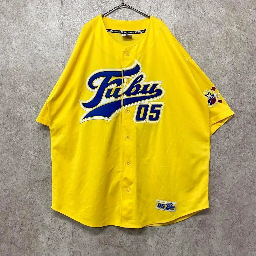 [Super Raro ☆ Importación de EE. UU. Años 90] Camisa de juego bordada de doble cara FUBU para hombre, talla 3XL