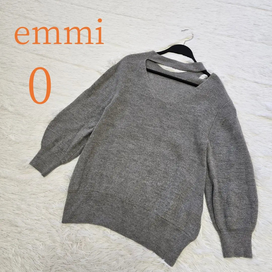 ☆ Productos hermosos ☆ EMMI◾ Calibre alto/tejido/suéter ◾ Un pantalón corto ◾s | ☆美品☆emmi◾ハイゲージ/ニット/セーター◾ワンショル◾S