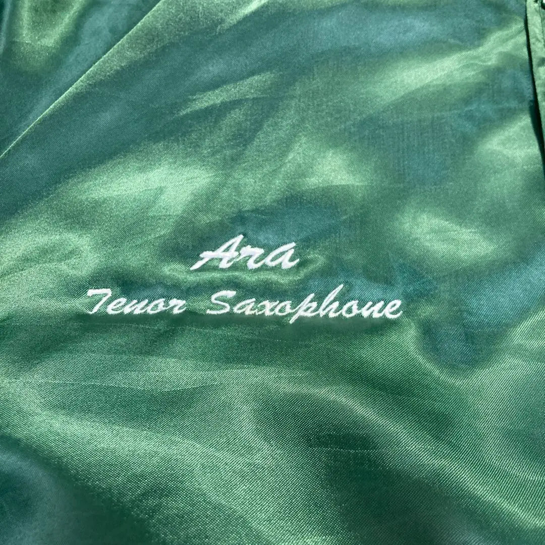 [Súper rara, fabricada en EE. UU., años 80] Chaqueta de nailon con bordado de doble cara, chaqueta de estadio para hombre, talla XL, verde