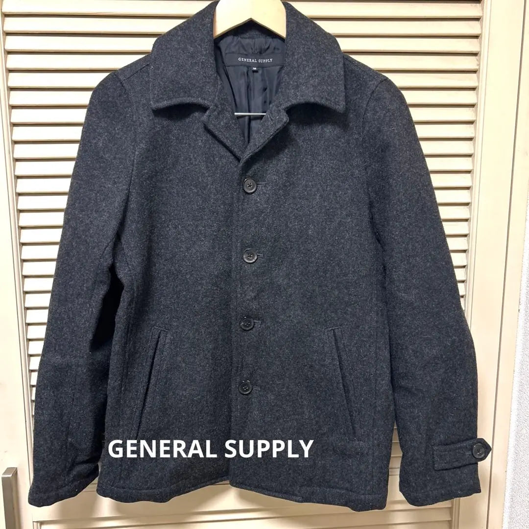 GENERAL SUPPLY M Chaqueta de lana gris oscuro 42