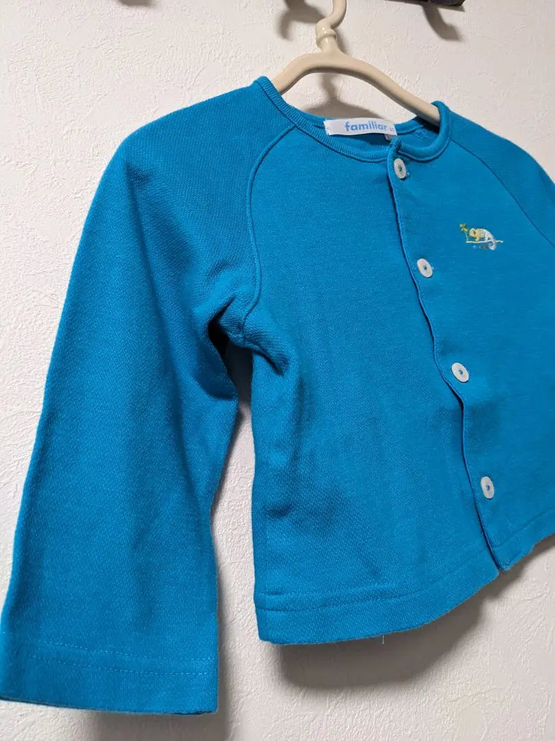 Familia Cardigan 80 Light Blue Embroidered Chameleon