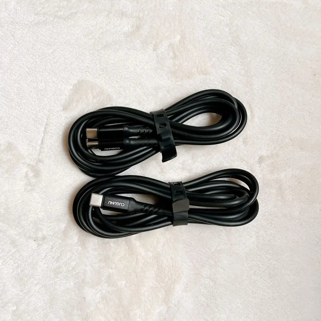 ◇ Cable tipo C tipo C CUGUNU negro de 2 m, juego de 2