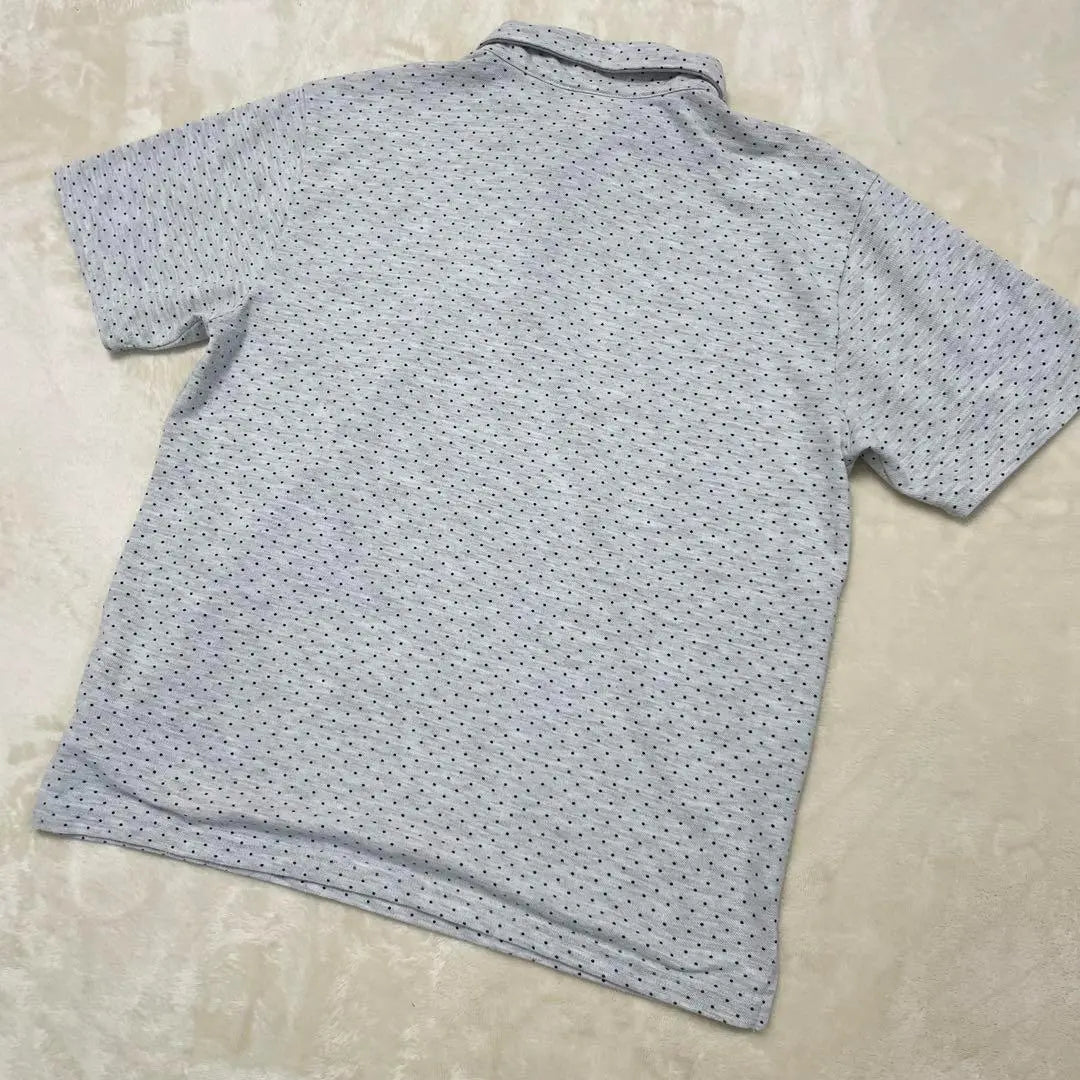 Good condition ✨ Hang Ten Men's Polo Shirt Dot Pattern Gray L