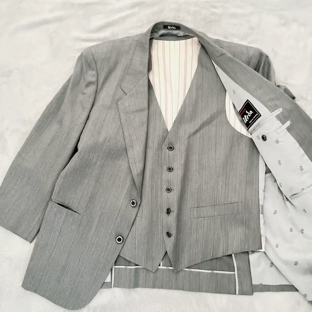 Men's Suit Jacket Best 2 Piece Set Gray