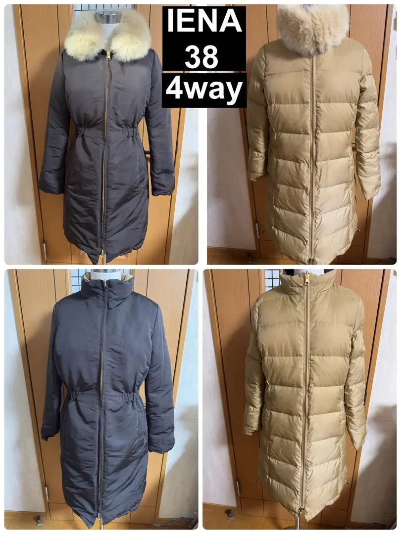 IENA 38 Reversible Down Coat 4way Fox Fur