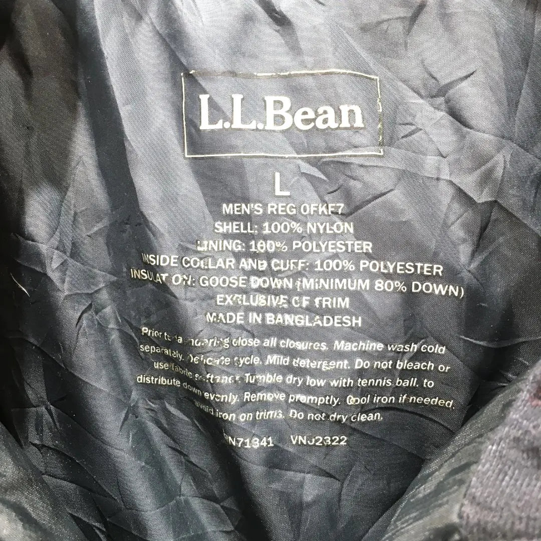 [Ocurrencia inmediata] Chaqueta de plumón LL Bean popular estándar L negra 1646