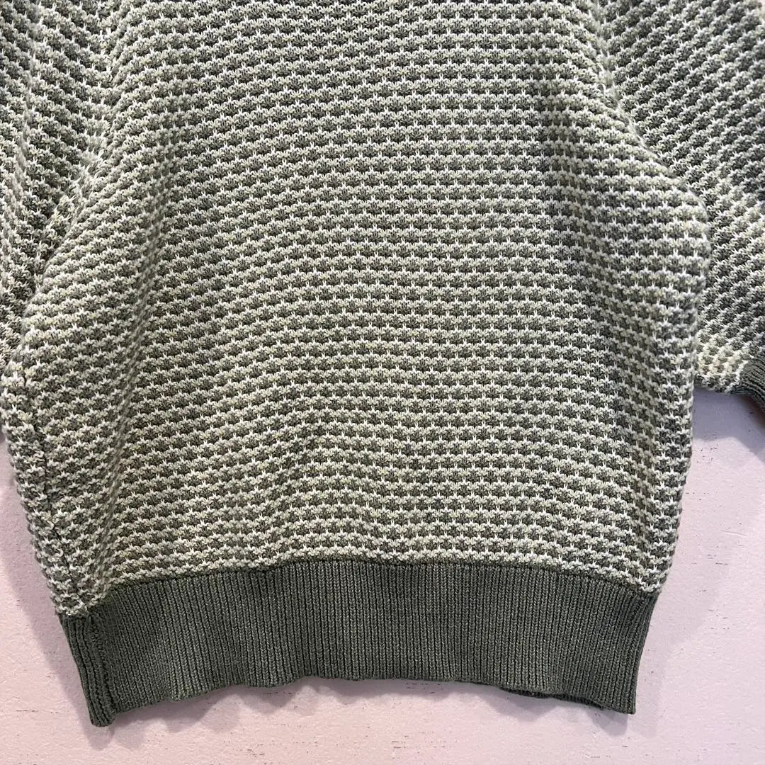 1127 [EMS EMSEXCITE] Short Sleeve Knit F Pattern -pattern Green Puff Sleeve