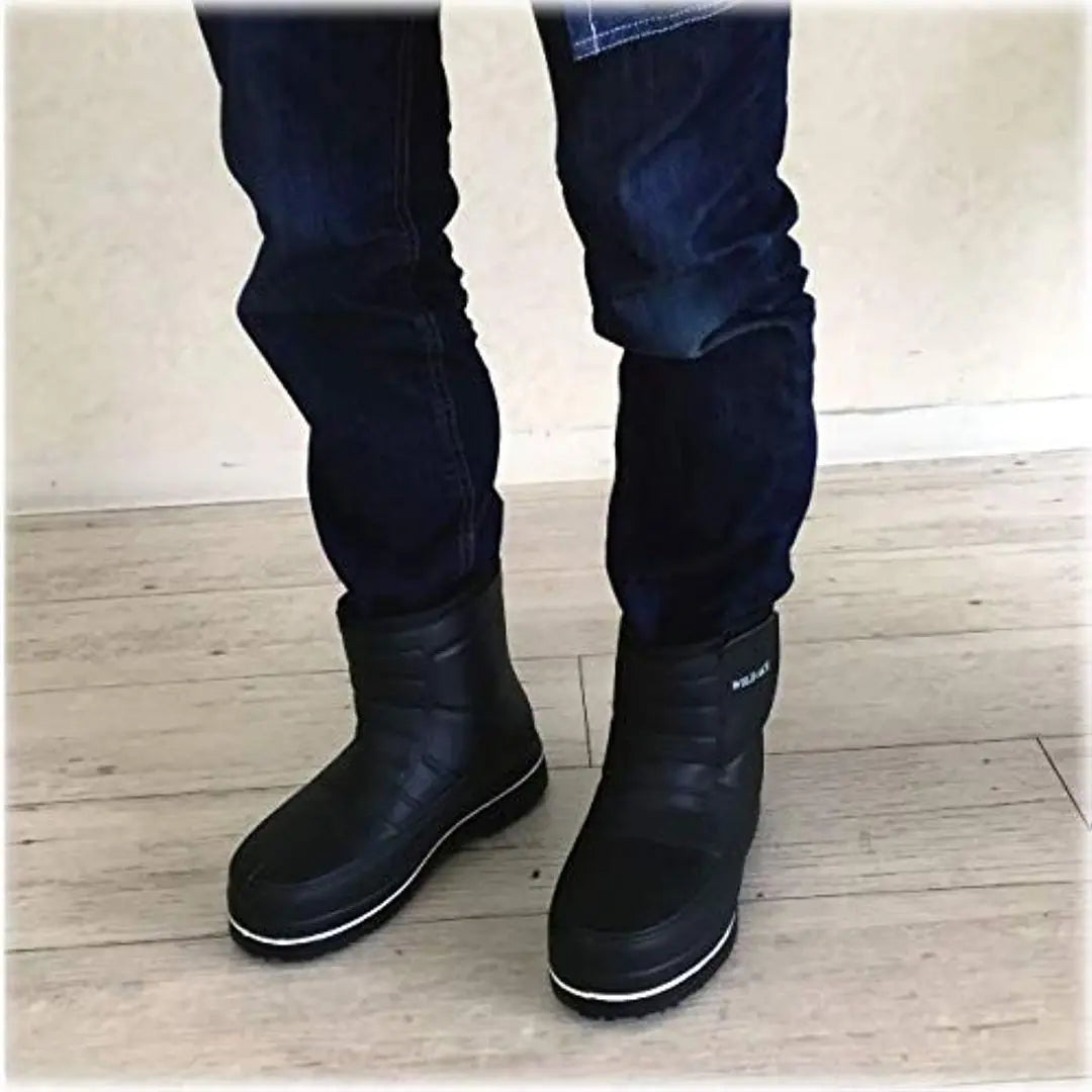 Botas impermeables Karunuku con protección contra el frío para hombre, color negro, 27 cm