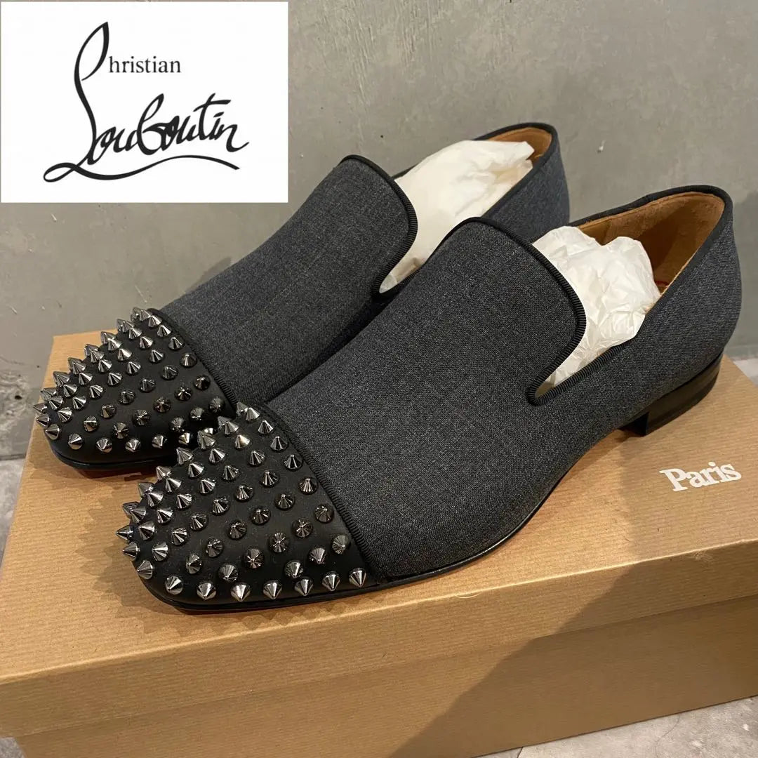 Brand new, unused Christian Louboutin, Spoky, Studded, Slip-on, Leather, 27