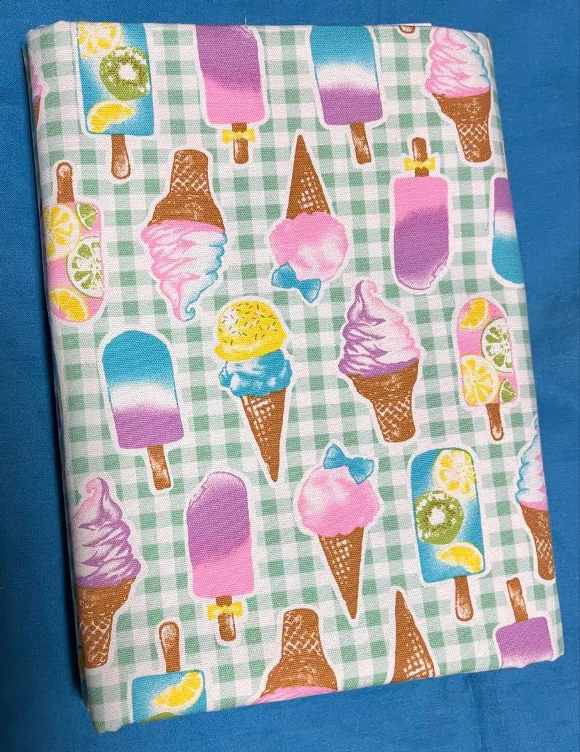 Classical Modern Ice Cream Oxford Gingham Check Green Fabric Scrap