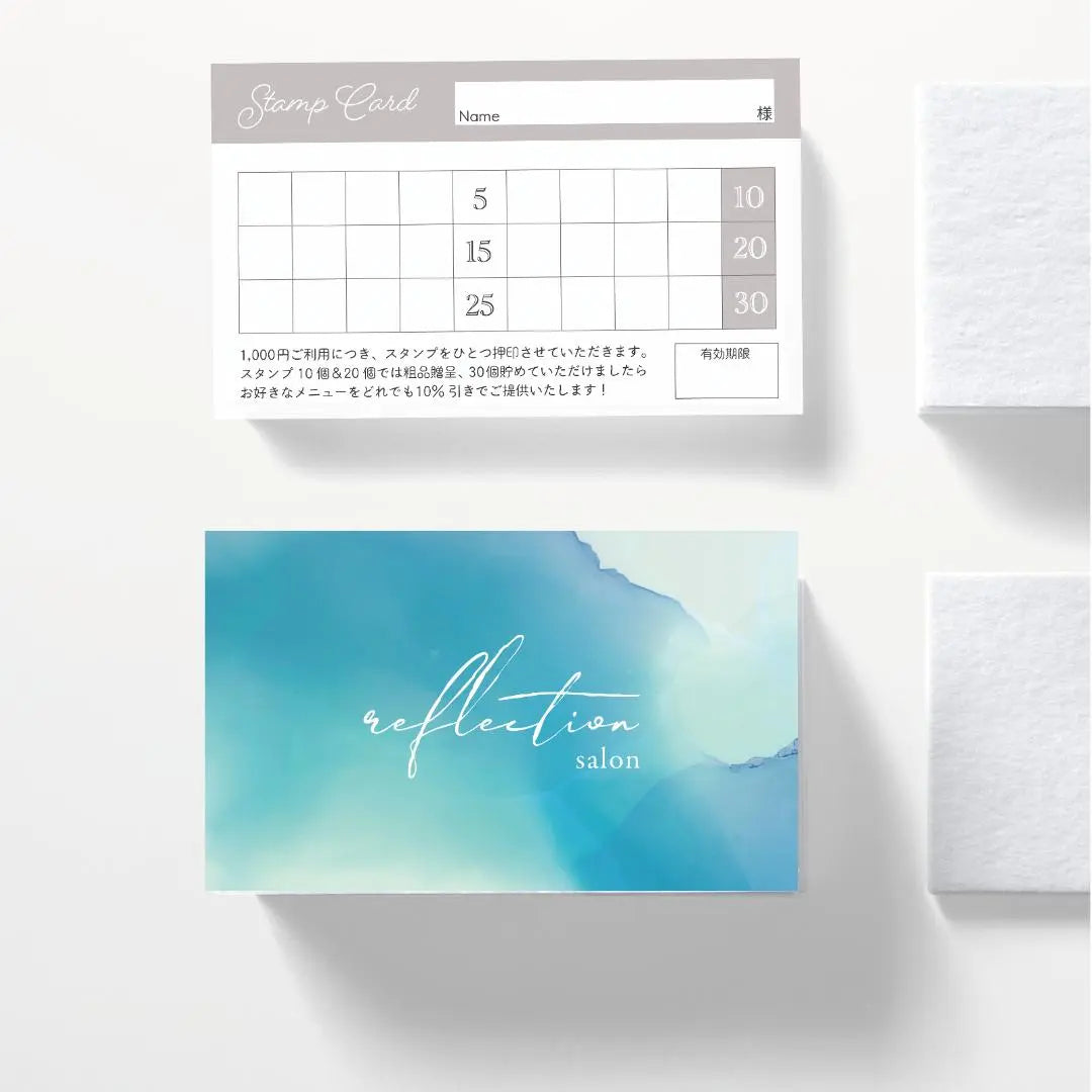 [L-1] Double-sided Point Card/Menu Table/Stamp Card/Reservation Table Shop Card