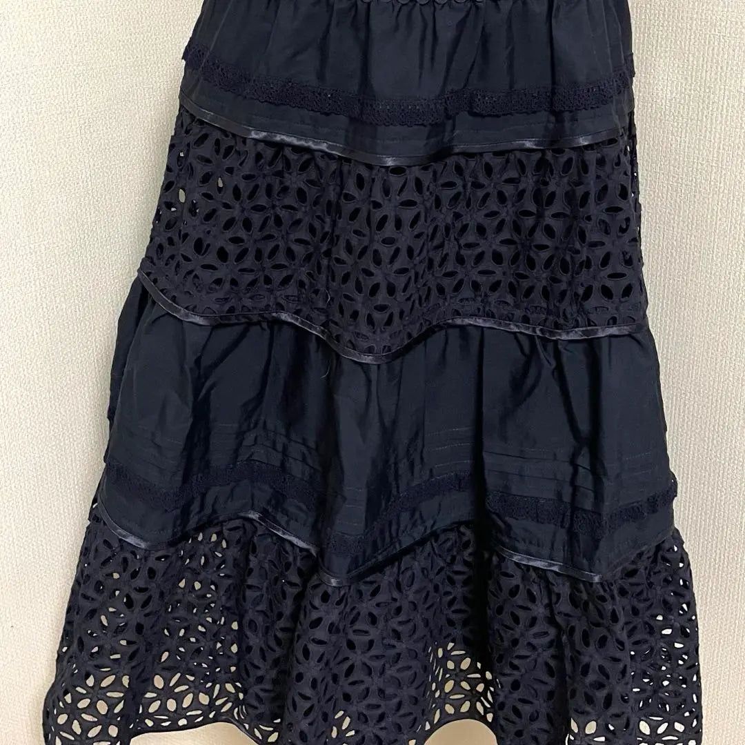 [New tag included] Royce Crayon Die-cut Lace Volume Meetiered Long Skirt