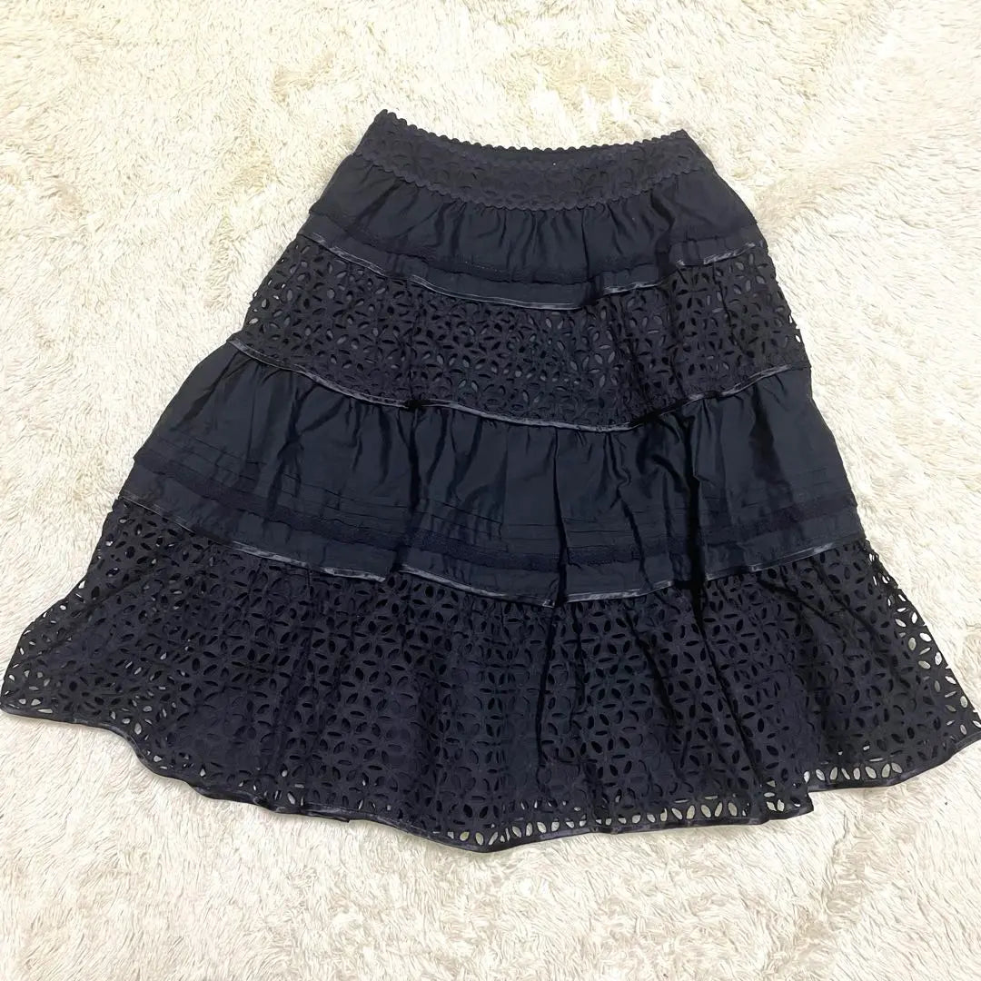 [New tag included] Royce Crayon Die-cut Lace Volume Meetiered Long Skirt