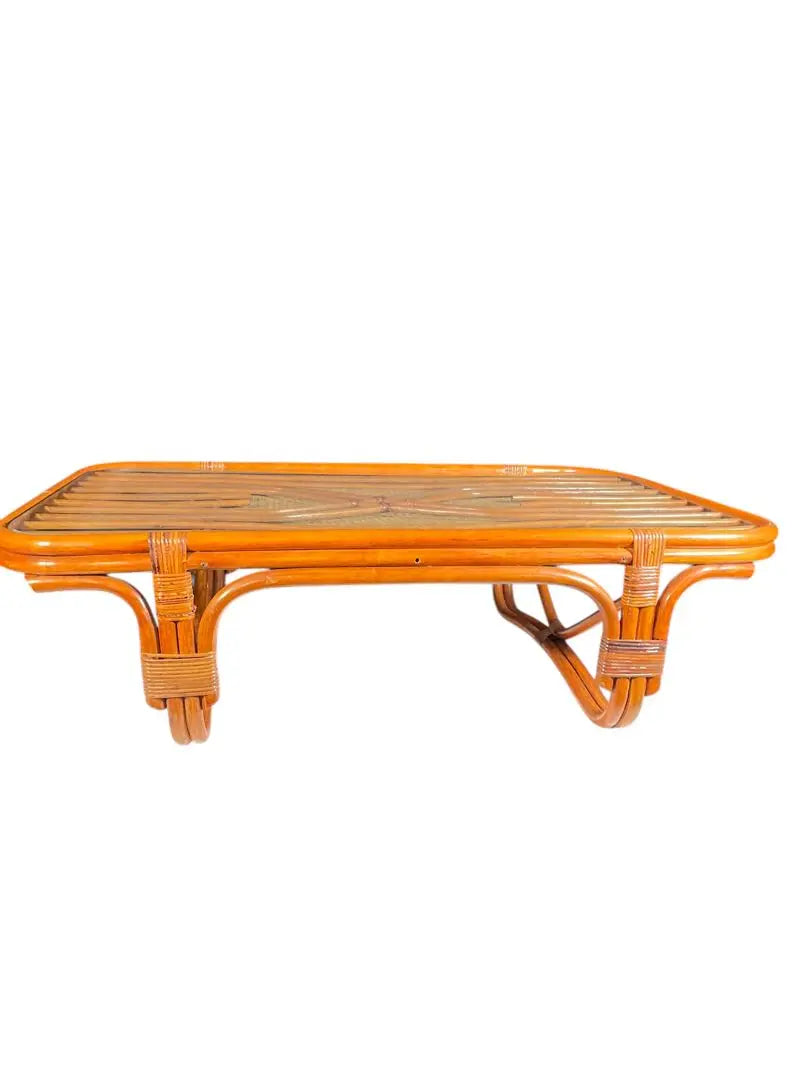 HR117 Rattan, Rattan, Glass Table, Japanese Modern, Free Shipping in the Metropolitan Area