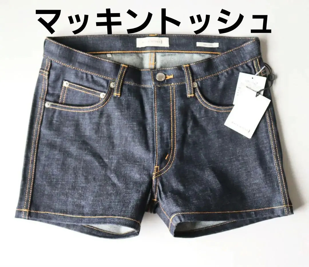 New [Macintosh] Stretch Indigo Denim Shorts (W80)